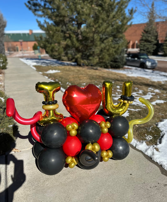 I Love You Balloon Stand